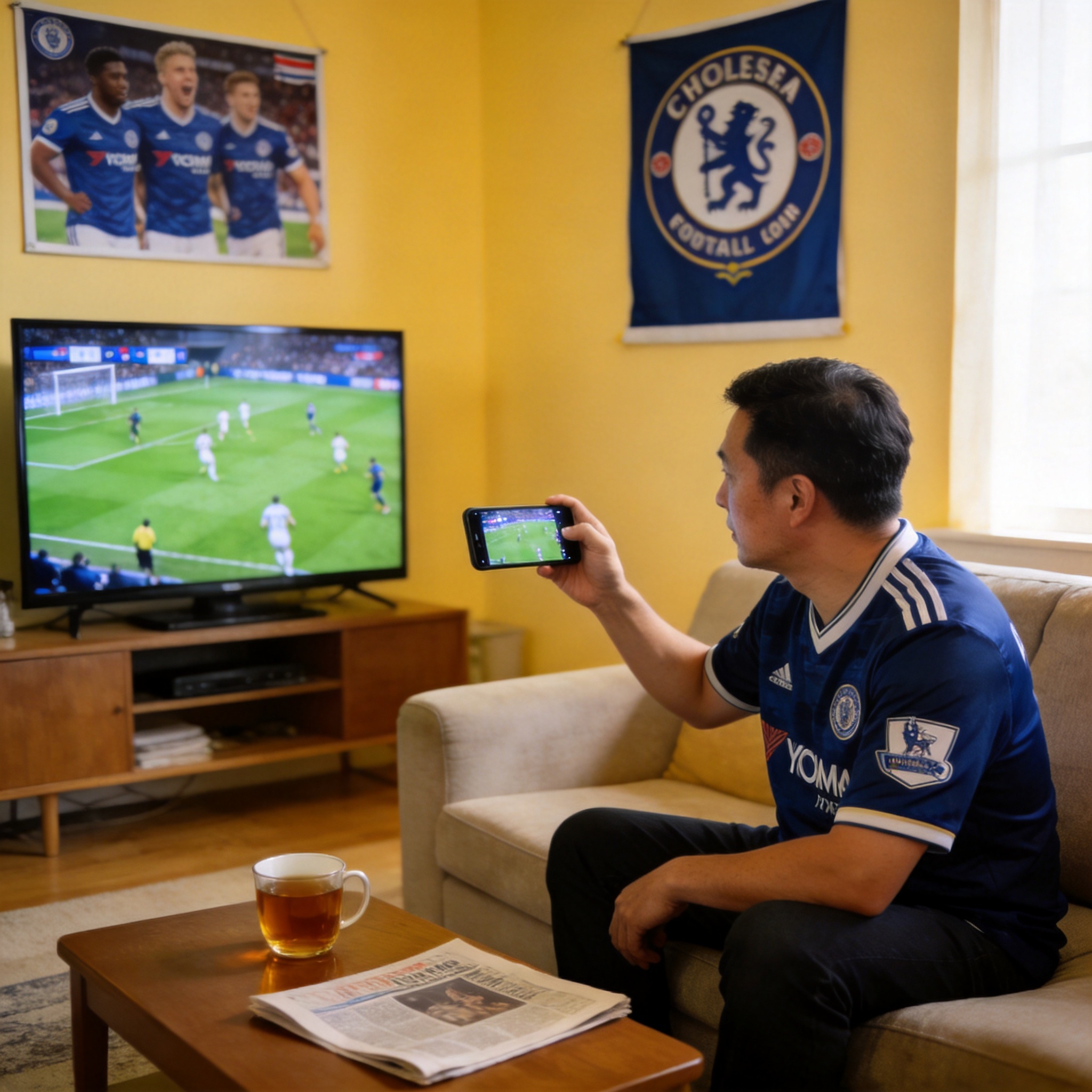 普通球迷王先生使用jiuyou九游ninegame看英超直播